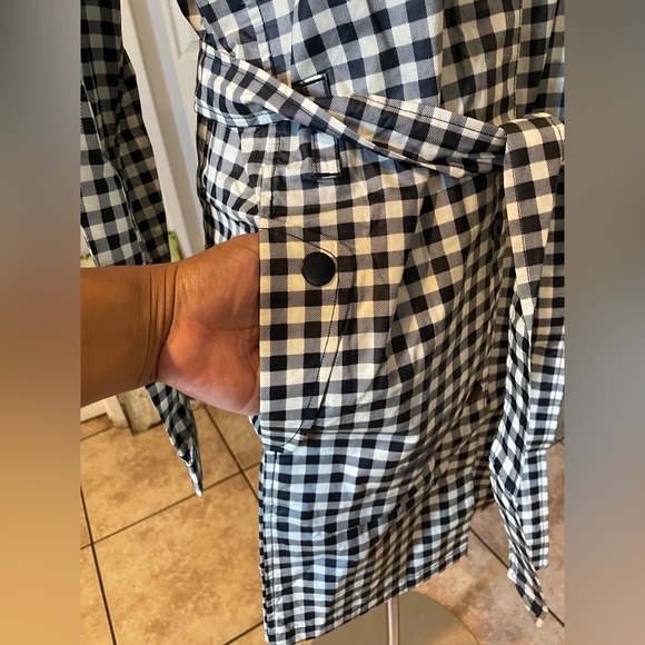 Columbia Black and White Checkered Raincoat Size XL - Picture 3 of 9